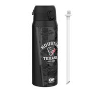 Ion8 NFL Houston Texans Gourde Thermique Avec Paille Amovible, 750ml/24oz, Bouteille Étanche À Isolation Sous Vide, Facile À Ouvrir, Verrou Sécurisé, Passe Au Lave-Vaisselle, Couvercle Rabattable