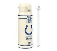Ion8 NFL Indianapolis Colts Gourde Thermique Avec Paille Amovible, 750ml/24oz, Bouteille Étanche À Isolation Sous Vide, Facile À Ouvrir, Verrou Sécurisé, Passe Au Lave-Vaisselle, Couvercle Rabattable