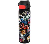 Ion8 Gourde, 500ml, Anti-Fuite, Facile à Ouvrir, Verrouillage Sécurisé, Lavable en Lave-vaisselle, Sans BPA, Poignée de Transport, S'adapte aux Porte-gobelets, Facile à Nettoyer, Motif NFL