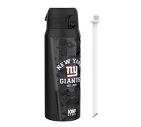 NFL Giants Bouteille Thermique de Sport avec Paille Amovible, 750ml/24oz, Bouteille Isotherme Anti-fuite, Facile à ouvrir, Verrouillage sécurisé, Passe au lave-vaissell