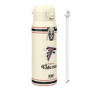 Ion8 NFL x Bouteille Thermique de Sport avec Paille Amovible, 750ml/24oz, Bouteille Isotherme Anti-fuite, NFL Falcons