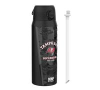 Ion8 NFL x Bouteille Thermique de Sport avec Paille Amovible, 750ml/24oz, Bouteille Isotherme Anti-fuite, NFL Buccaneers