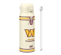 Ion8 NFL x Bouteille Thermique de Sport avec Paille Amovible, 750ml/24oz, Bouteille Isotherme Anti-fuite, NFL Commanders
