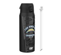 Ion8 NFL x Bouteille Thermique de Sport avec Paille Amovible, 750ml/24oz, Bouteille Isotherme Anti-fuite, NFL Chargers