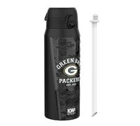 Ion8 NFL x Bouteille Thermique de Sport avec Paille Amovible, 750ml/24oz, Bouteille Isotherme Anti-fuite, NFL Packers