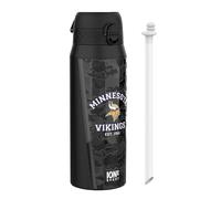 Ion8 NFL x Bouteille Thermique de Sport avec Paille Amovible, 750ml/24oz, Bouteille Isotherme Anti-fuite, NFL Vikings
