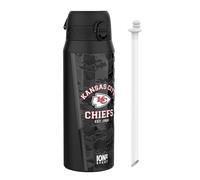 Ion8 NFL x Bouteille Thermique de Sport avec Paille Amovible, 750ml/24oz, Bouteille Isotherme Anti-fuite, NFL Chiefs