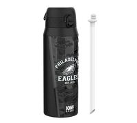 Ion8 NFL x Bouteille Thermique de Sport avec Paille Amovible, 750ml/24oz, Bouteille Isotherme Anti-fuite, NFL Eagles