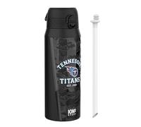 Ion8 NFL x Bouteille Thermique de Sport avec Paille Amovible, 750ml/24oz, Bouteille Isotherme Anti-fuite, NFL Titans