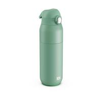ION8 PRIMO REVIVE Gourde Isotherme 540 ml (18 oz)- Bouteille Étanche en Acier Inoxydable, Couvercle Rabattable, Ouverture à Une Touche, Débit Rapide, Chaud et Froid, Vert Sauge