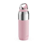 ION8 PRIMO ROAM Gourde Isotherme 485 ml (16 oz)- Acier Inoxydable Étanche, Isolation Sous Vide pour Boissons Chaudes et Froides, Bouchon à Vis, Passe au Lave-Vaisselle, Rose Clair