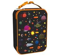 Ion8 Sac à Déjeuner Isotherme, Fermeture éclair 3 côtés, Poche pour bouteilles, Lavable, Polyester, Imprimé Vaisseaux Spatiaux