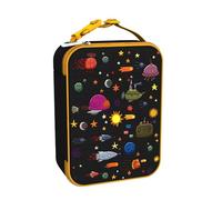 Ion8 Sac à Déjeuner Isotherme, Fermeture éclair 3 côtés, Poche pour bouteilles, Lavable, Polyester, Imprimé Vaisseaux Spatiaux