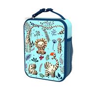 Ion8 Sac à Déjeuner Isotherme, Fermeture éclair 3 côtés, Poche pour bouteilles, Lavable, Polyester, Imprimé Fans De Zèbres