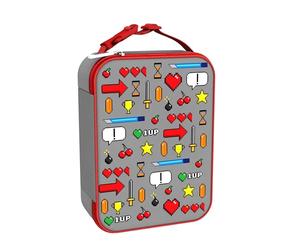 Ion8 Sac à Déjeuner Isotherme, Fermeture éclair 3 côtés, Poche pour bouteilles, Lavable, Polyester, Imprimé Jeu