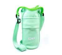 Ion8 Sac Bandoulière - Porte-bouteille pliable et léger avec poche, sangle réglable et crochet - Lavable en machine, convient aux bouteilles jusqu’à 1L - Pochette d’hydratation pratique, Vert