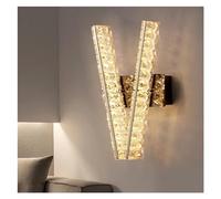 IONAZQTWW Applique murale moderne en cristal K9 Lampe murale lustre en métal doré appliques murales LED appliques murales LED de luxe, applique murale intérieure (couleur : lumière blanche, taille : C