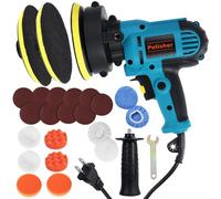 iondelce Ponceuse tampon de polisseuse de voiture 700W, polisseuse électrique de voiture, Kit d'éponge de polissage de Machine de polissage automatique, Bleu