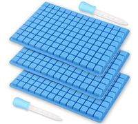 ionegg Lot de 3 moules à glaçons carrés en silicone de 126 cavités, pour la fabrication de chocolats, mini bac à glaçons, truffes, pralines