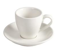 ionEgg Tasse à expresso en porcelaine avec soucoupe, 80 ml, blanc