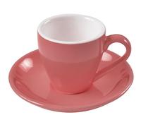 ionEgg Tasse à expresso en porcelaine avec soucoupe, 80 ml, rose