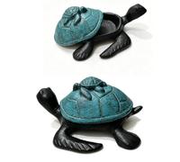 Ionela Grand cache-clé tortue pour l'extérieur du jardin, cachette une clé | Porte-clés décoratif caché pour l'extérieur, grande boîte à clés cachée, cachez une alternative aux clés de rechange