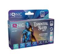 Ionic Ensemble essentiel de bleus, le set Ionic comprend 6 couleurs acryliques, spécialement conçues pour offrir les nuances bleues essentielles pour peindre des miniatures