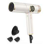 Ionic Hair Dryer with Diffuser - 2000W Professional Dual Voltage Blow Dryer for All Hair Types, Negative Ion, Fast Drying & Low Noise