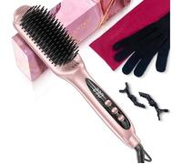 Ionic Heated Straightening Brush: 2 in 1 Electric Hair Straightener u2013 Smooth Detangles Antistatic couleurs multipl FER A FRISER