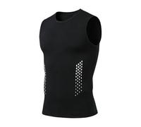 Ionic Shaping Vest,Powershape Vest,Power Shape,débardeur De Compression Homme,Debardeur Homme,Gilet Modelant Ionique Nouvelle Édition,Men Body Shaper Slimming Breathable Ice-Silk 1PC