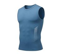Ionic Shaping Vest,Powershape Vest,Power Shape,débardeur De Compression Homme,Debardeur Homme,Gilet Modelant Ionique Nouvelle Édition,Men Body Shaper Slimming Breathable Ice-Silk 1PC