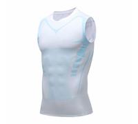 Ionic Shaping Vest,Powershape Vest,Power Shape Vest,débardeur De Compression Homme,Debardeur Homme,Gilet Modelant Ionique Nouvelle Édition,Men Body Shaper Slimming Vest Breathable Ice-Silk 1PC