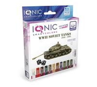 IONIC Smart Colors - Set de voitures soviétiques WWII 1939-1945 - 12 peintures acryliques pour Wargames - IONIC-1217