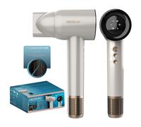 Cecotec Sèche-cheveux BLDC IoniCare RockStar Nano IonTech Champagne. Sèche-cheveux DC pliable 2400W avec technologie ionique, incluant buse de précision, diffuseur et air froid.