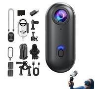 IonicSwift - Caméra POV Mains Libres RideView for Cavaliers, caméra d'équitation 4K, caméra d'équitation Ionicswift, Format Pouce for Cyclisme, plongée, équitation(Black 4k,64g)
