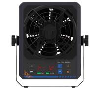 Ioniseur d'air ionisant, éliminateur de poussière statique avec 2 types de couvercles en maille, 12 vitesses réglables et volume d'air maximum 180 CFM, 6 fonctions d'alarme pour décapant statique