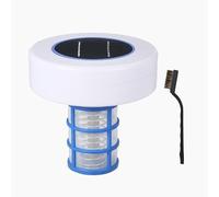 Ioniseur solaire de piscine pour eau cristalline, purificateur de piscine à ion cuivre argent, purificateur d'eau automatique de sécurité, nettoyant flottant pour piscines jusqu'à 15 000 litres (grand