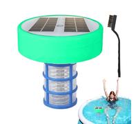 Ioniseur solaire pour piscine, ioniseur pour piscine, nettoyage d'eau à énergie solaire, purificateur d'eau avec ionisation en cuivre, lumières LED multicolores pour spas d'eau salée