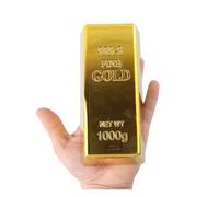 IONOMAT Faux Lingot d'or en Plastique Doré - Décoration d'Intérieur et Jouet Créatif - Simulation Réaliste de Lingot d'or - Parfait pour Décoration, Artisanat et Jeux