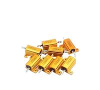 IONQXIDLD 5 pièces 10W-RX24 boîtier métallique en Aluminium résistance bobinée 0.1 0.5 1 2 3 5 6 8 10 20 100 150 200 300 500 1K 10K ~ 30Kohm (Size : 1.2R)