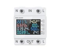IONQXIDLD KWS-302WF, KWS-302L, KWS-302 Compteur de Puissance 8 en 1 Compteur d'énergie AC Écran Couleur numérique 2P 170-270V/63A ampèremètre de Tension Relais disjoncteur(GE302WF)