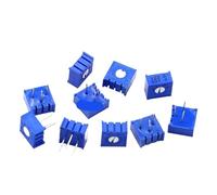 IONQXIDLD Potentiomètre 3386P, résistance réglable de précision, 10 pièces, 100 200 500 ohm 1K 2K 5K 10K 20K 50K 100K 200K 500K 1M ohm 103 (Size : 50K Ohm)