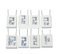 IONQXIDLD Résistances à Ciment en céramique Non inductives, 10 pièces, 5W 0.001 0.1 0.15 0.22 0.25 0.33 0.5 ohm 0.1R 0.15R 0.22R 0.25R 0.33R 0.5 R BPR56 (Size : 0.47R)