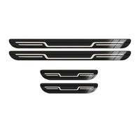 IONZS 4 Pièces Acier Inoxydable Voiture Protecteur de Seuil Porte pour Escape IV, Anti-Frottement Carrosserie Bandes Autocollants Accessoires,A/Black Titanium Brushed