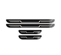 IONZS 4 Pièces Acier Inoxydable Voiture Protecteur de Seuil Porte pour Mitsubishi Pajero V93(3.0L), Anti-Frottement Carrosserie Bandes Autocollants Accessoires,A/Carbon Fiber Texture