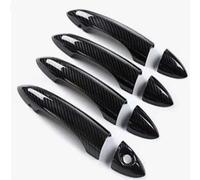 IONZS Auto Extérieure Poignée Porte pour Alfa Romeo Giulia Stelvio,Latérale Poignée de Porte Extérieure Voiture Accessoires,A/Carbon fiber pattern 1