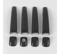 IONZS Auto Extérieure Poignée Porte pour Citroen C4 PICASSO C6 Peugeot 207 308 407,Latérale Poignée de Porte Extérieure Voiture Accessoires, A/Painted black-A/Style 2