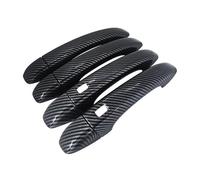 IONZS Auto Extérieure Poignée Porte pour Renault Clio MK5 Lutecia 2020-2023,Latérale Poignée de Porte Extérieure Voiture Accessoires,A/No holes double smart carbon fiber pattern