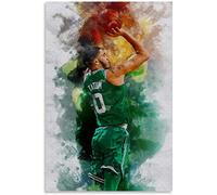 Iooie Art Peinture sur Toile Jayson Tatum Basketball pour la décoration de la Chambre Muralimpression Affiches Photos 23.6"x35.4"(60x90cm) sans Cadre