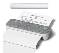 IOOIOO Peripage Imprimante portable sans fil sans encre pour lettre (21,6 x 27,9 cm), légal/A4/10/3/2", étiquette d'expédition adhésive. Pour Windows, iOS, Android (gris)